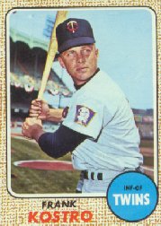 1968 Topps Baseball Cards      044      Frank Kostro